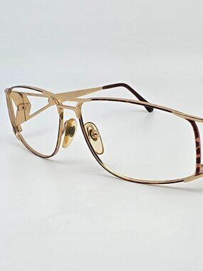 Genny 579 5008 Gold Tortoise Aviator Sunglass Frame Italy 59-13-130